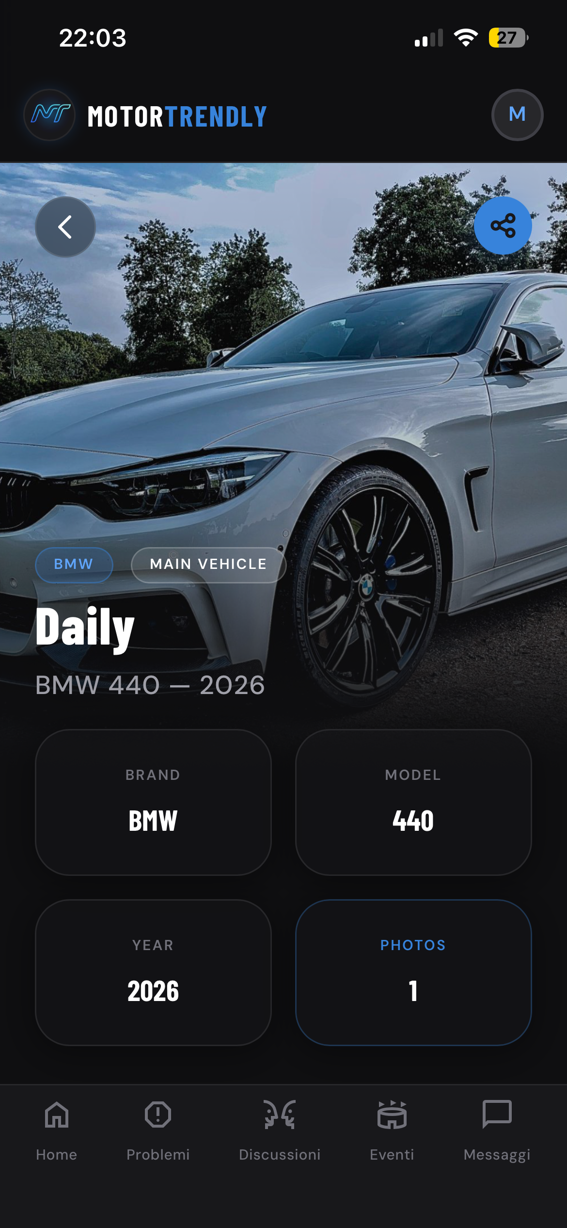 MotorTrendly App Screen